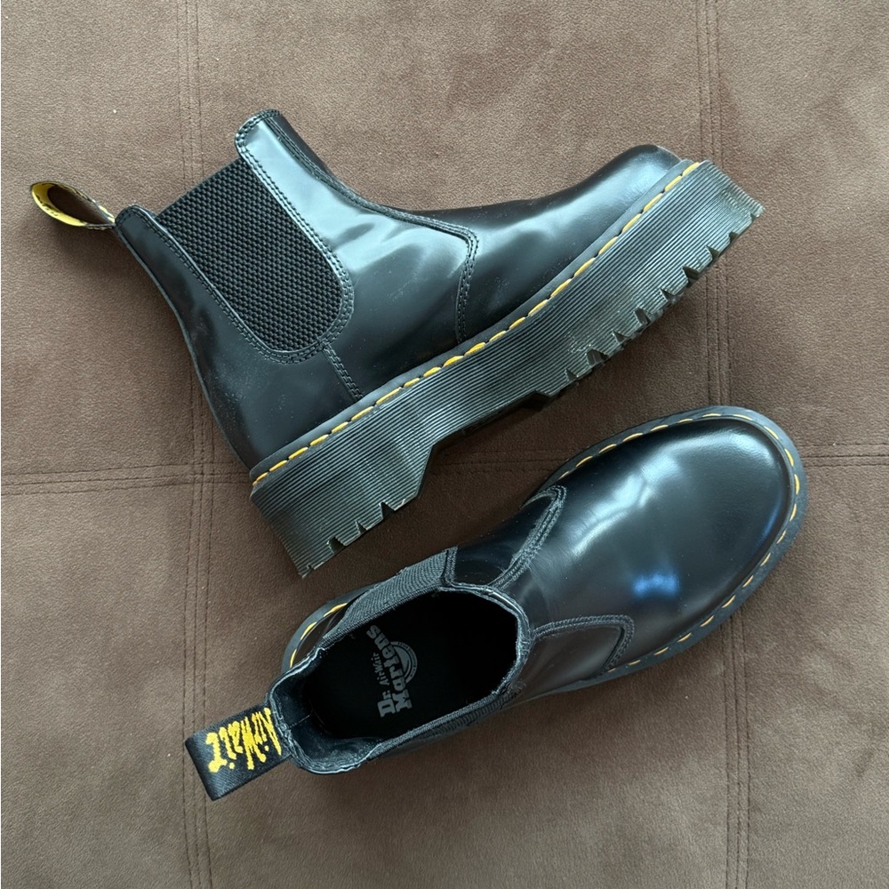 Dr. Martens Black Platform Chelsea Boots